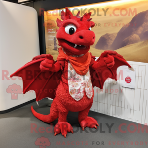 Red Dragon mascot costume...