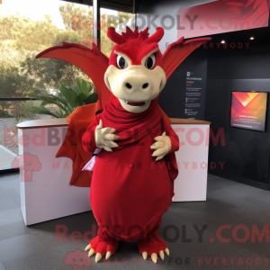Red Dragon-maskotdraktfigur...
