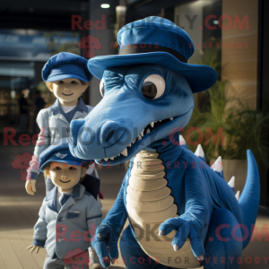 Blue Spinosaurus mascot...