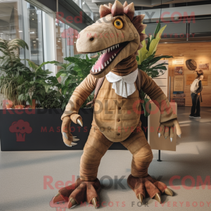 Brown Spinosaurus mascot...
