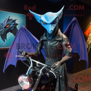 Blue Pterodactyl mascot...