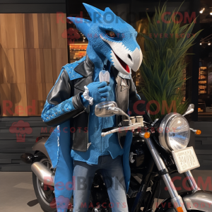 Blue Pterodactyl mascot...