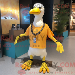 Gul albatros maskot kostume...