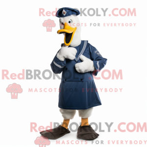 Navy Goose mascot costume...