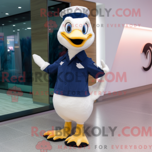 Navy Goose maskotdraktfigur...