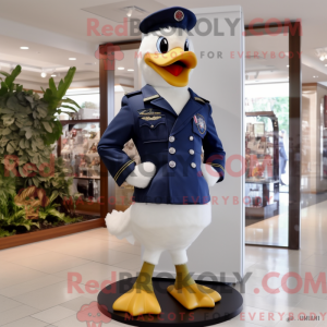 Navy Goose mascot costume...