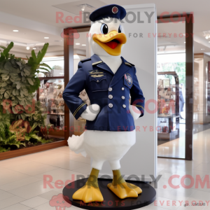 Navy Goose maskotdraktfigur...