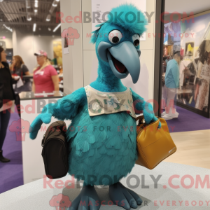 Turquoise Dodo Bird mascot...