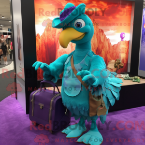 Turquoise Dodo Bird mascot...