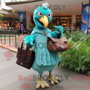 Turquoise Dodo Bird mascot...