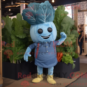 Blue Beet mascot costume...