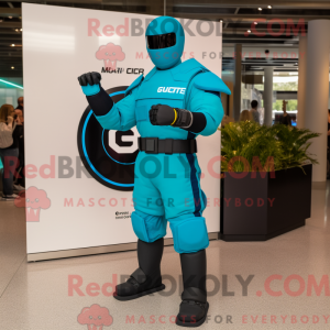 Turquoise Gi Joe mascot...
