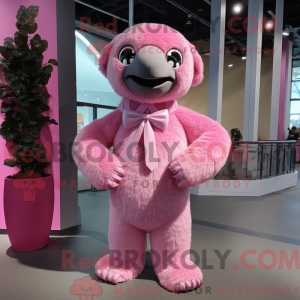 Pink Giant Sloth mascot...