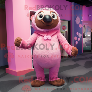 Pink Giant Sloth mascot...