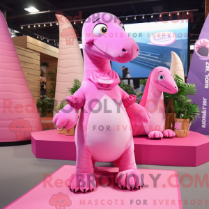 Rosa Diplodocus Maskottchen...