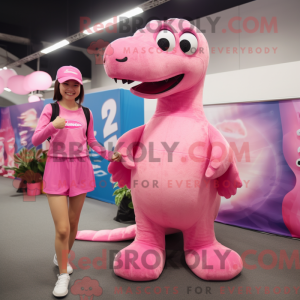 Rosa Diplodocus Maskottchen...