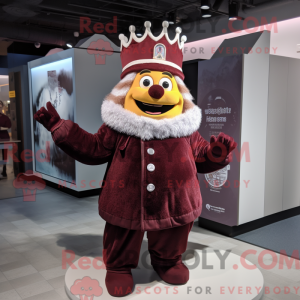 Maroon Queen maskot kostume...