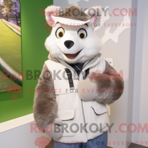 White Raccoon mascot...