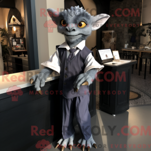 Grå Gargoyle maskot kostume...