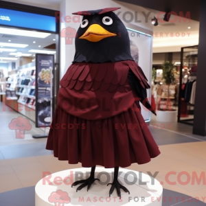 Maroon Blackbird mascot...