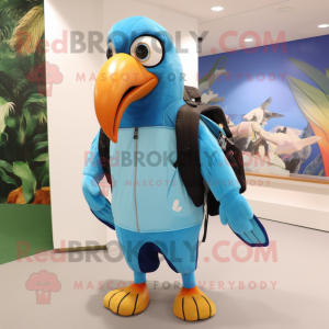 Sky Blue Toucan maskot...