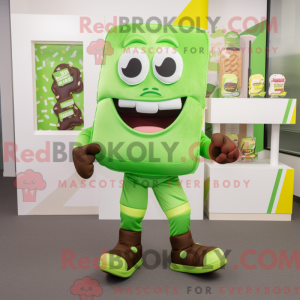 Postava maskota Lime Green...