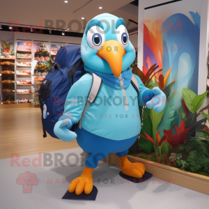 Sky Blue Toucan maskot...