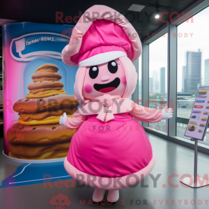 Pink Croissant mascot...