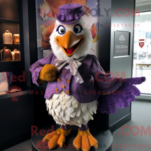 Purple Fried Chicken mascot...