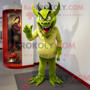 Olive Devil Maskottchen...