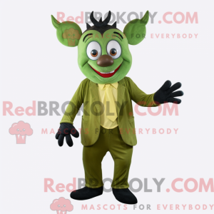 Olive Devil maskot drakt...