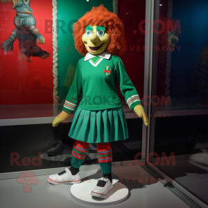 nan Irish Dancing Shoes mascot costume character dressed with a Bermuda Shorts and Lapel pins