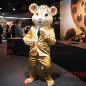 Gouden Rat-mascottekostuum...