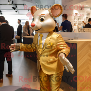 Gouden Rat-mascottekostuum...