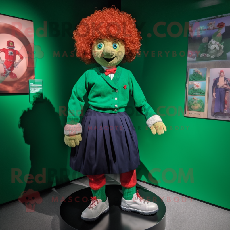 nan Irish Dancing Shoes mascot costume character dressed with a Bermuda Shorts and Lapel pins