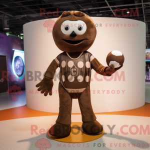 Brown Juggle mascot costume...