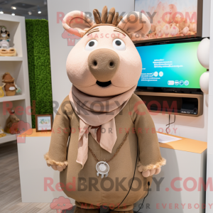 Tan Sow Maskottchen Kostüm...