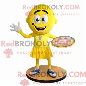 Yellow Plate Spinner mascot...