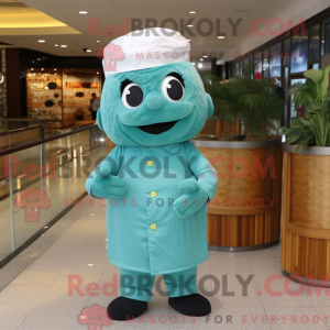 Cyan Dim Sum Maskottchen...
