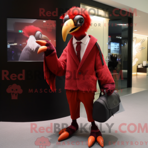 Red Vulture mascot costume...