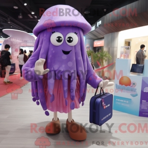 Purple Jellyfish mascot...