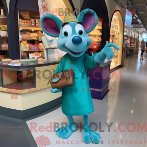 Teal Ratatouille mascot...