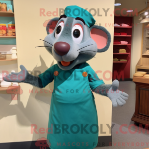 Teal Ratatouille mascot...