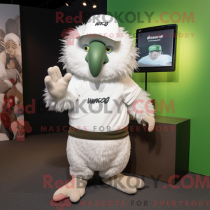 Hvid Kiwi maskot kostume...