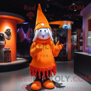 Orange Witch S Hat mascot...