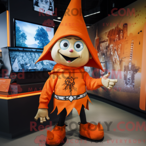 Orange Witch S Hat mascot...