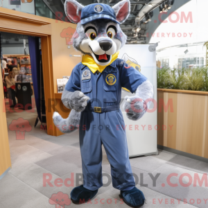 Navy Wolf maskot kostume...