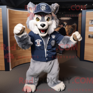 Navy Wolf mascot costume...