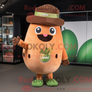 Brown Melon mascot costume...