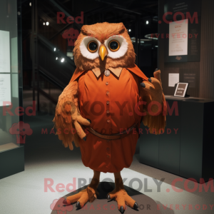 Rust Owl maskot kostume...